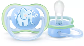 Соска Philips Avent Ultra Air Deco, 0 мес., синий цв./зеленый цв.