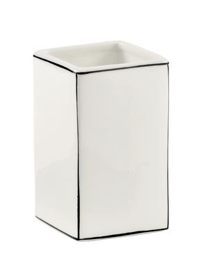Стакан для зубных щеток Gedy Lucrezia LC9802, белый цв., 7 см x 11 см x 7 см