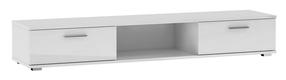 TV staliukas ADRK Aridea, skaidri sp./balta sp., 40 cm x 176 cm x 28 cm