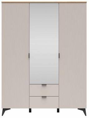 Spinta Velton, smėlio sp./artisan oak sp., 60 cm x 150 cm x 187 cm, su veidrodžiu