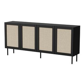 Komoda Cama Meble Juta 301151, juoda sp., 90 cm x 200 cm x 39.5 cm