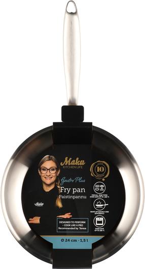 Keptuvė Maku Gastro Plus 650378, Ø 24 cm, aliuminis/nerūdijantysis plienas