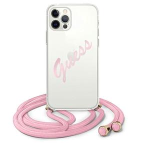 Чехол для телефона Guess Script Vintage GUHCP12MCRTVSPI, прозрачный цв./розовый цв., Apple