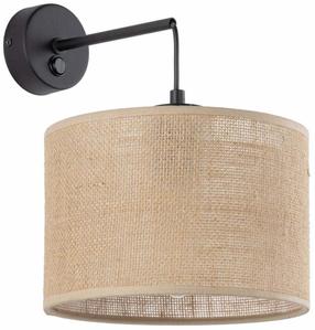 Lampa sienas TK Lighting Juta 6858, E27, 1 x 15 W, brūna krās. / melna krās.