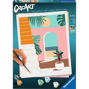Tapymas pagal skaičius Ravensburger CreArt Holiday Mode, mėlyna sp./žalia sp./oranžinė sp.