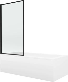Vonia su sienele, laisvai pastatoma Mexen Cubik, 70 cm x 150 cm x 38 cm, stačiakampis, balta sp.