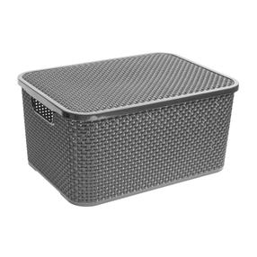 Krepšelis, daiktų saugojimo Branq Rattan, 19 l, antracito sp., 38 x 27.8 x 18.5 cm