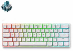 Laidinė žaidimų klaviatūra Mchose Ace 60 Pro Ace60-7A TTC Uranus Magnetic Switch-ST, Anglų (US), balta sp.