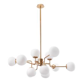 Šviestuvas kabinamas Maytoni Modern MOD221-PL-12-G, E14, 12 x 40 W, balta sp. / žalvario sp.