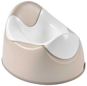 Детский горшок Beaba Ergonomic, пластик, белый цв./коричневатый цв., 21.1 см x 33 см x 28.5 см