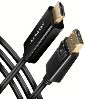 Vads Axagon DisplayPort to HDMI RVD-HI14C2 Displayport, HDMI, 1.8 m, melna krās.