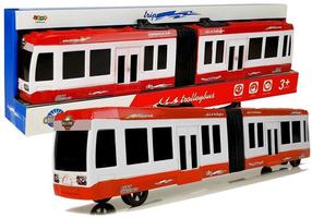 Rotaļu autobuss Lean Toys City, sarkana krās.