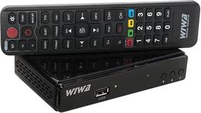 Digitālais uztvērējs Wiwa H.265 LITE, 14.5 cm x 9 cm x 3.2 cm, melna krās.
