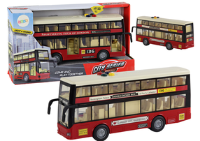 Rotaļu autobuss Lean Toys City, sarkana krās.