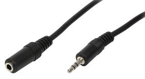 Laidas Logilink 3.5 mm male, 3.5mm female, 5 m, juoda