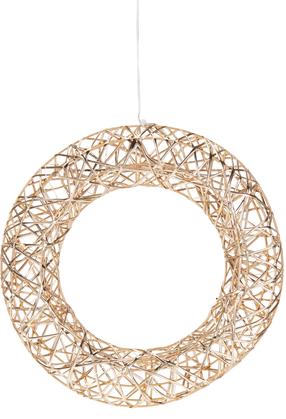 Dekorācija Vainikas ar LED apgaismojumu, 30 cm, zelta krās.