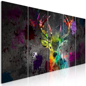 Reprodukcija Artgeist Rainbow Deer DKNW0662XL, 200 cm x 80 cm