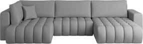 Kampinė sofa Bonito Flores 4, pilka sp., dešininė, 170 x 340 cm x 92 cm