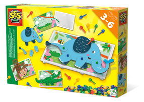 Mozaika SES Creative Animal Puzzles, įvairių spalvų