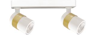 Светильник потолочный Light Prestige Anillo 2 Spot LP-770/2W WH, GU10, 2 x 50 Вт, золотой цв./белый цв. / белый цв.