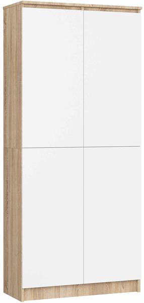 Spinta Akord Furniture Factory R80, ąžuolo sp./balta sp., 80 cm x 35 cm x 180 cm