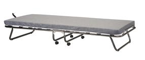 Gulta vienvietīga kuni 100kg, 80 x 180 cm, pelēka krās., ar matraci