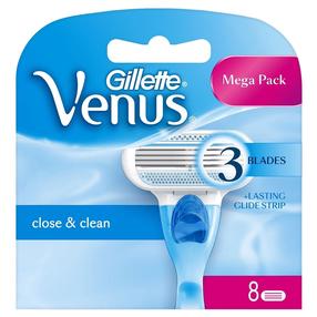 Skuvekļa asmenis Gillette Venus Close & Clean, 8 gab