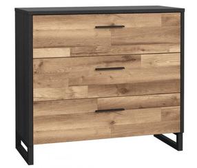 Stalčių blokai Forte Jakobina SRBK211-C794, ąžuolo sp./juoda sp., 85.8 cm x 120.1 cm x 41.3 cm
