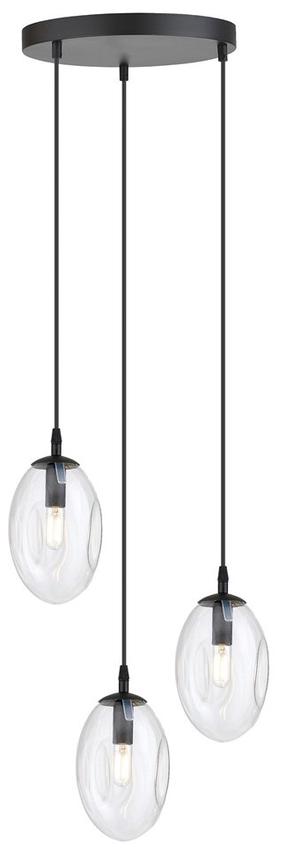 Lampa karināms Emibig Astral 3 BL Premium, E14, 3 x 10 W, caurspīdīga krās./melna krās. / melna krās., 10 x 20 cm