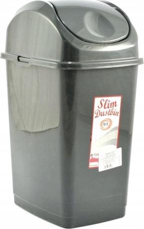 Atkritumu tvertne Triton Slim, pelēka krās., 18 l, 46.1 cm x 29 cm