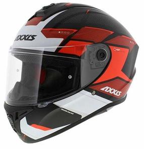 Motocikla ķivere Axxis Draken SUNRAY B5, L (59-60 cm), balta krās./melna krās./sarkana krās.