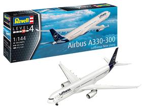 Konstruktorius, lėktuvas Revell Lufthansa Airbus A330-300 03816, 105 vnt., balta sp.