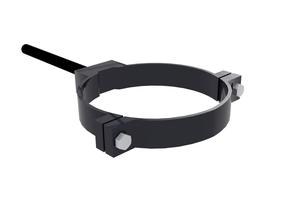 Lietus ūdens notekcaurules turētājs Scala D80, polivinilhlorīds (pvc), melna krās.