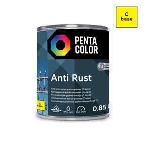 Emaliniai dažai, metalo konkstrukcijoms, apsaugant nuo korozijos Pentacolor Anti Rust, pusiau blizgus, 0.9 l, c bazė sp.