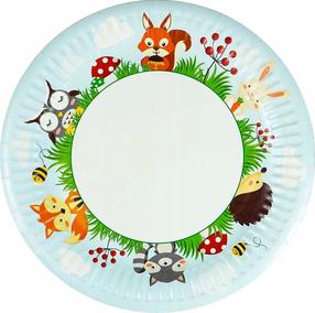 Vienreizējās lietošanas šķīvis Teka Forest Animals, Ø 18 cm, 8 gab.
