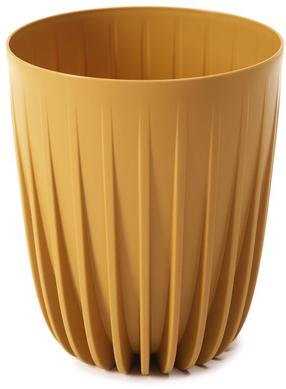 Lillepott Lamela Mira, plastik, 30 cm x 30 cm, Ø 30 cm, kollane v.