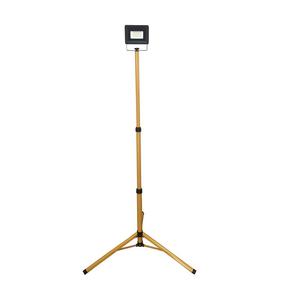 Celtniecības prožektors ar statīvu, brīvi stāvošs Okko E023EE E023EI, 50 W, 4250 lm, 4000 °K, IP65, dzeltena krās.
