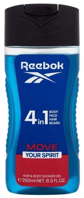 Ķermeņa mazgāšanas želeja vīriešiem Reebok Move Your Spirit, 250 ml