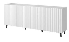 Komoda Pafos 200 4D, balta sp., 82 cm x 40 cm x 200 cm