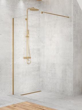 Dušo sienelė Magnifity Unika Walk-In, 100 cm x 200 cm, skaidri sp./aukso sp./skaidrus