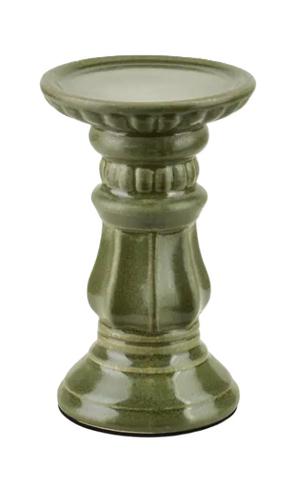 Žvakidė Mondex Yarine HTTS1165, keramika, Ø 10 cm, 16.5 cm, žalia sp.