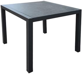 Stalas Home4you Delgado 19385, pilka sp./grafito sp., 80 cm x 80 cm x 72 cm