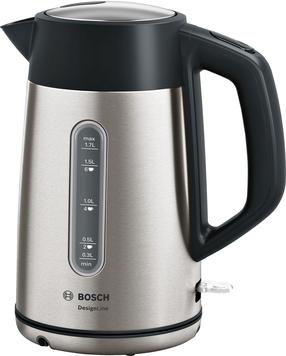 Elektriline veekeetja Bosch TWK4P440, 1.7 l, must v./roostevaba teras v.