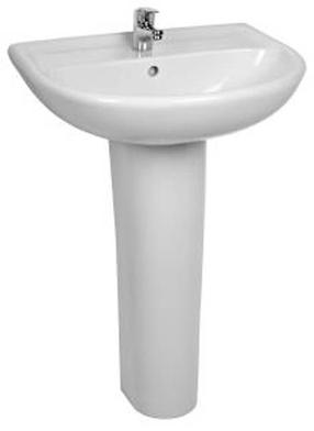 Kojelė Jika, 22 cm x 22 cm x 69.5 cm, keramika, balta