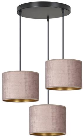 Lampa karināms Emibig Hilde Premium 3 1053/3PREM, E27, 3 x 15 W, rozā krās. / melna krās., 18 x 16 cm