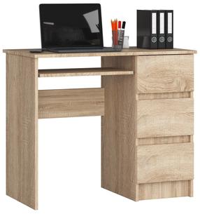 Rašomasis stalas su stalčiais Akord A-6, 90 cm x 50 cm, 77 cm, sonoma ąžuolo sp.