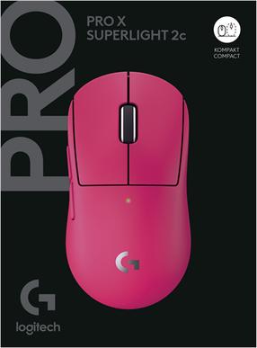 Juhtmevaba mänguhiir Logitech Pro X Superlight 2c (910-007546), 2.4 ghz wireless, roosa v.