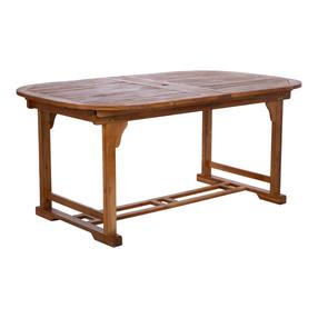 Lauko stalas Home4you Fabiola, ruda sp., 165 - 285 cm x 100 cm x 75 cm