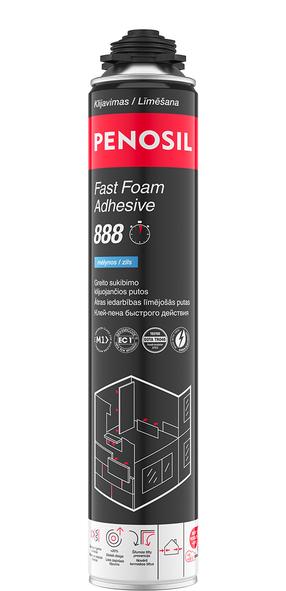 Klijuojančios putos poliuretaniniai Penosil Fast Foam Adhesive 888, 0.83 l, mėlyna sp.