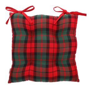 Kalėdinė kėdės pagalvėlė Homla Tartan 944851, raudona/žalia, 38 cm x 38 cm